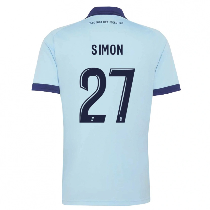 Danxen Damen Moses Simon #27 Kornblumenblau Schwarz Auswärtstrikot Trikot 2026/27 T-Shirt