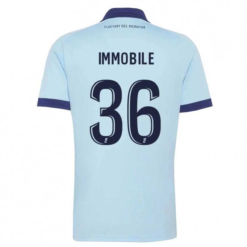 Danxen Damen Ciro Immobile #36 Kornblumenblau Schwarz Auswärtstrikot Trikot 2026/27 T-Shirt