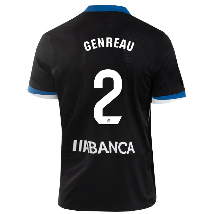 Danxen Damen Denis Genreau #2 Schwarz Blau Weiß Auswärtstrikot Trikot 2026/27 T-Shirt