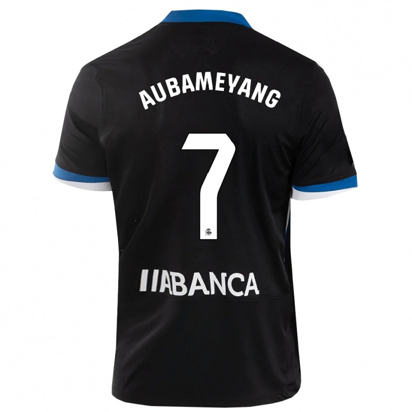 Danxen Damen Pierre-Emerick Aubameyang #7 Schwarz Blau Weiß Auswärtstrikot Trikot 2026/27 T-Shirt