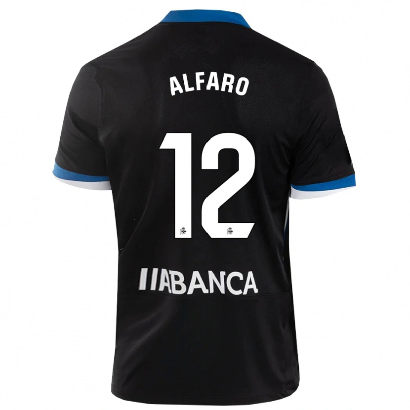 Danxen Damen Alejandro Alfaro #12 Schwarz Blau Weiß Auswärtstrikot Trikot 2026/27 T-Shirt