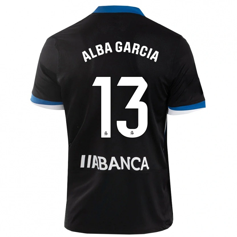 Danxen Damen Lucía Alba García #13 Schwarz Blau Weiß Auswärtstrikot Trikot 2026/27 T-Shirt
