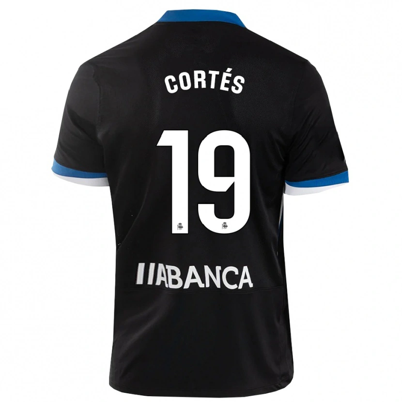 Danxen Damen Pablo Cortés #19 Schwarz Blau Weiß Auswärtstrikot Trikot 2026/27 T-Shirt