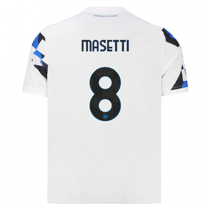 Danxen Damen Francesco Masetti #8 Weiß Rot Blau Auswärtstrikot Trikot 2026/27 T-Shirt