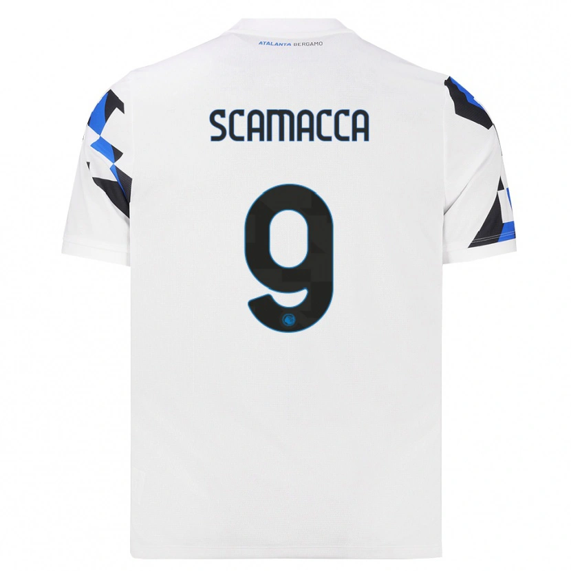 Danxen Damen Gianluca Scamacca #9 Weiß Rot Blau Auswärtstrikot Trikot 2026/27 T-Shirt