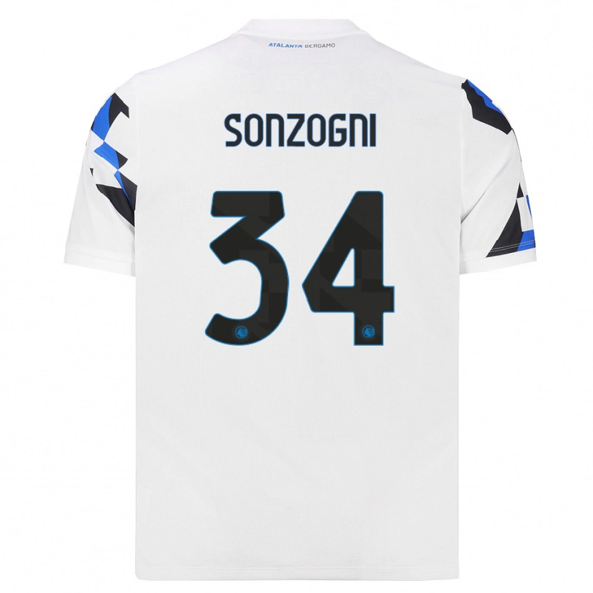 Danxen Damen Mattia Sonzogni #34 Weiß Rot Blau Auswärtstrikot Trikot 2026/27 T-Shirt