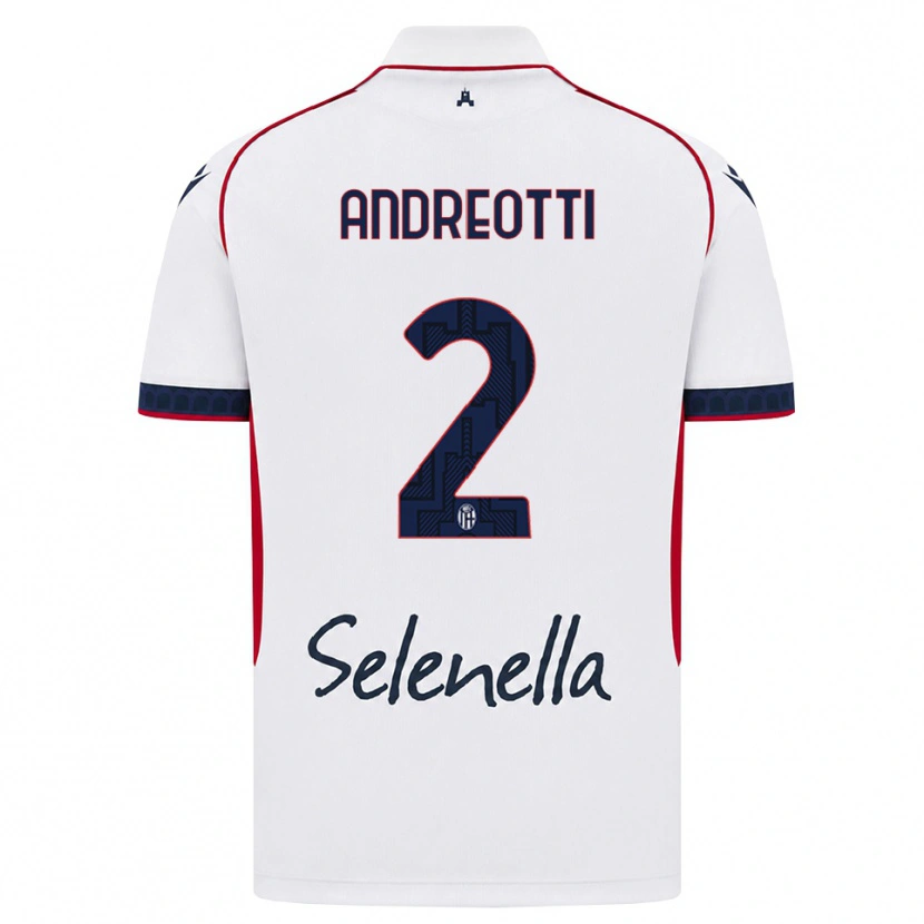 Danxen Damen Matteo Andreotti #2 Weiß Rot Königsblau Auswärtstrikot Trikot 2026/27 T-Shirt