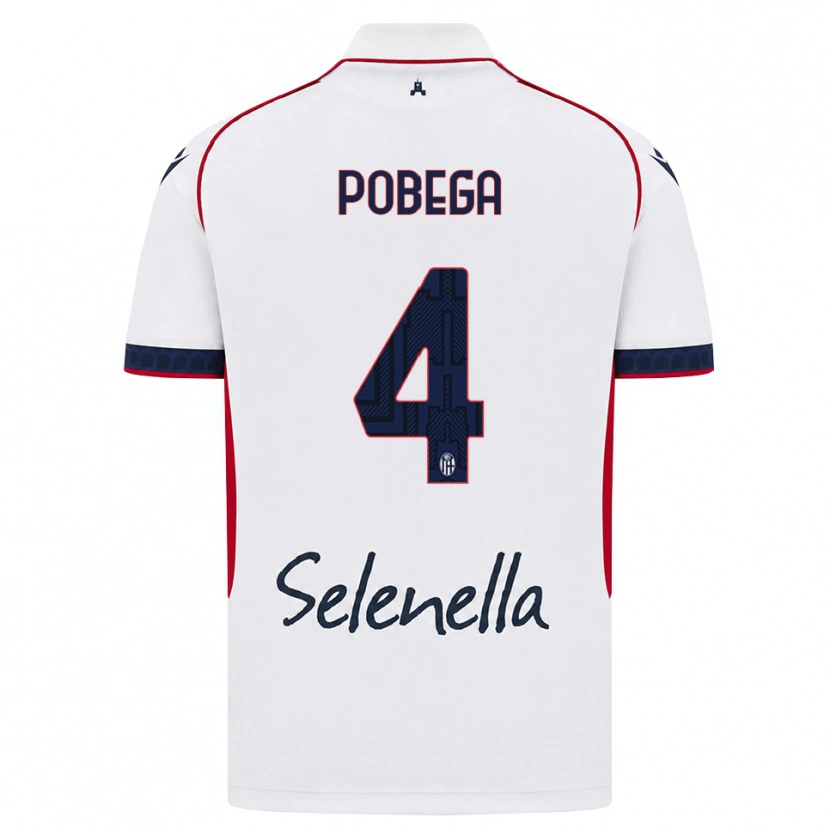 Danxen Damen Tommaso Pobega #4 Weiß Rot Königsblau Auswärtstrikot Trikot 2026/27 T-Shirt