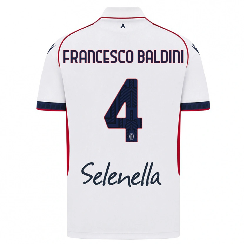 Danxen Damen Giovanni Francesco Baldini #4 Weiß Rot Königsblau Auswärtstrikot Trikot 2026/27 T-Shirt