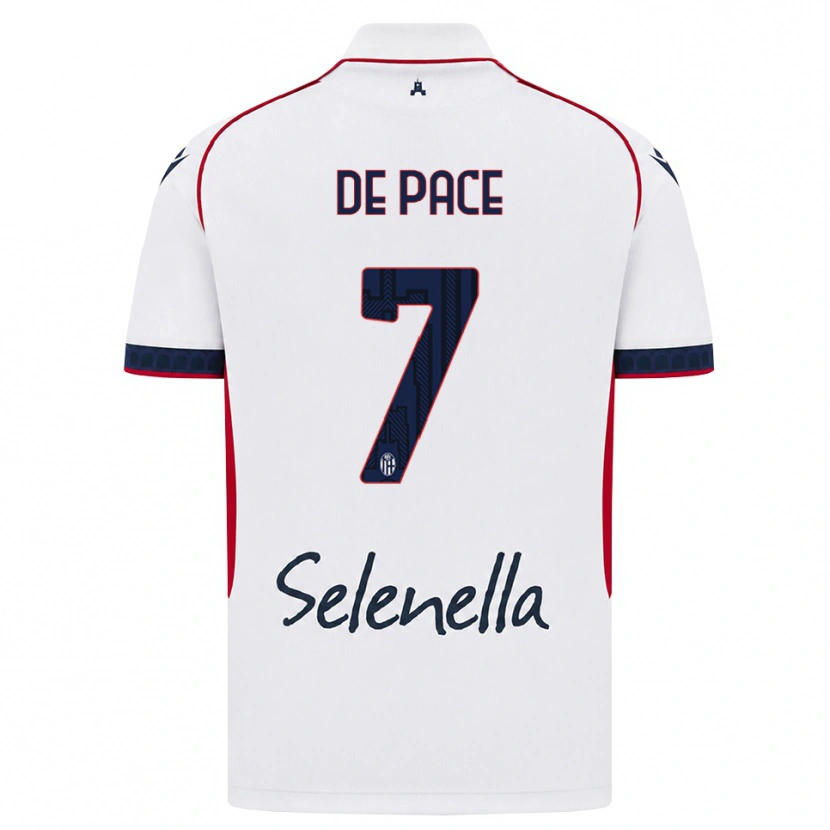 Danxen Damen Piervincenzo De Pace #7 Weiß Rot Königsblau Auswärtstrikot Trikot 2026/27 T-Shirt