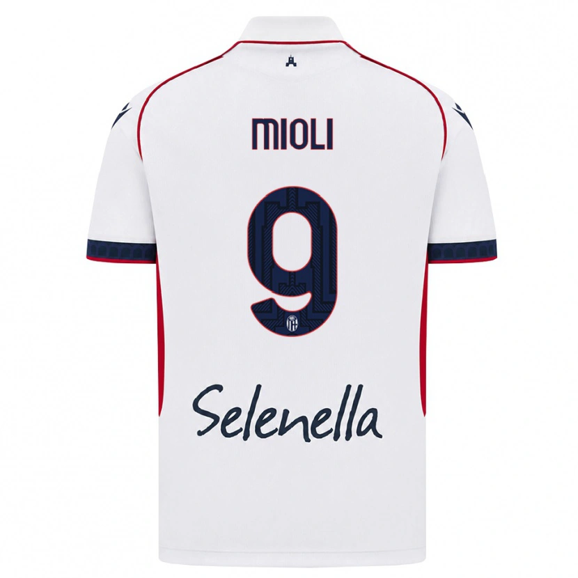 Danxen Damen Mattia Mioli #9 Weiß Rot Königsblau Auswärtstrikot Trikot 2026/27 T-Shirt