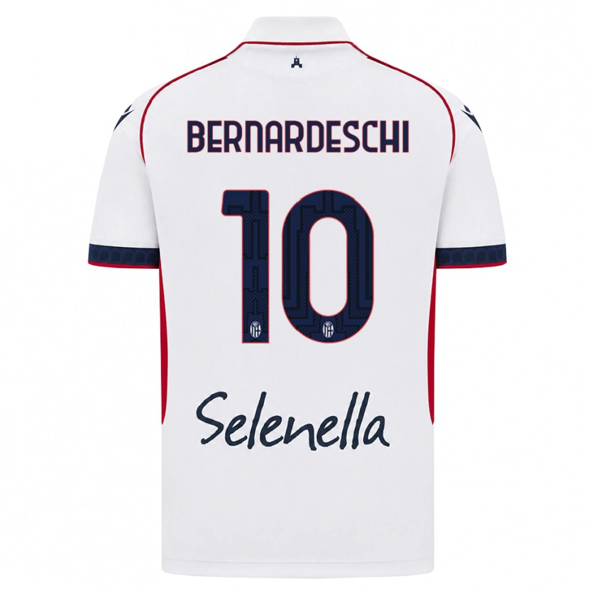 Danxen Damen Federico Bernardeschi #10 Weiß Rot Königsblau Auswärtstrikot Trikot 2026/27 T-Shirt