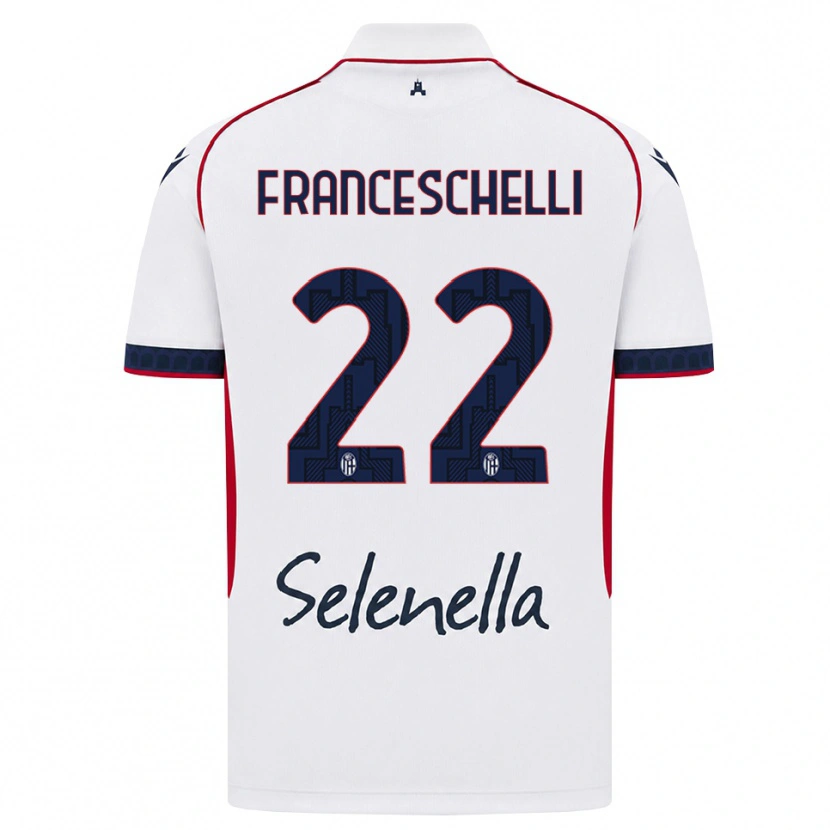 Danxen Damen Matteo Franceschelli #22 Weiß Rot Königsblau Auswärtstrikot Trikot 2026/27 T-Shirt