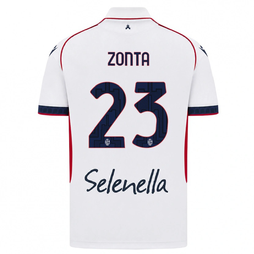 Danxen Damen Alessandro Zonta #23 Weiß Rot Königsblau Auswärtstrikot Trikot 2026/27 T-Shirt