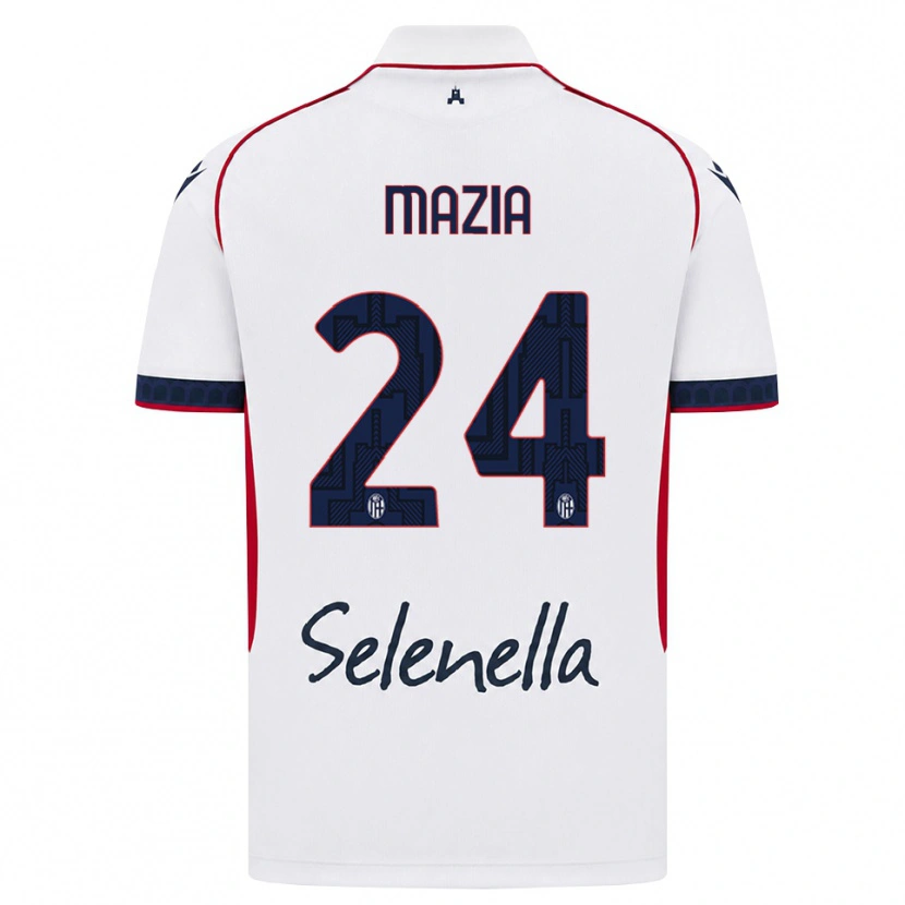 Danxen Damen Andrea Mazia #24 Weiß Rot Königsblau Auswärtstrikot Trikot 2026/27 T-Shirt