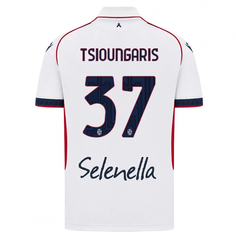 Danxen Damen Theodoros Tsioungaris #37 Weiß Rot Königsblau Auswärtstrikot Trikot 2026/27 T-Shirt
