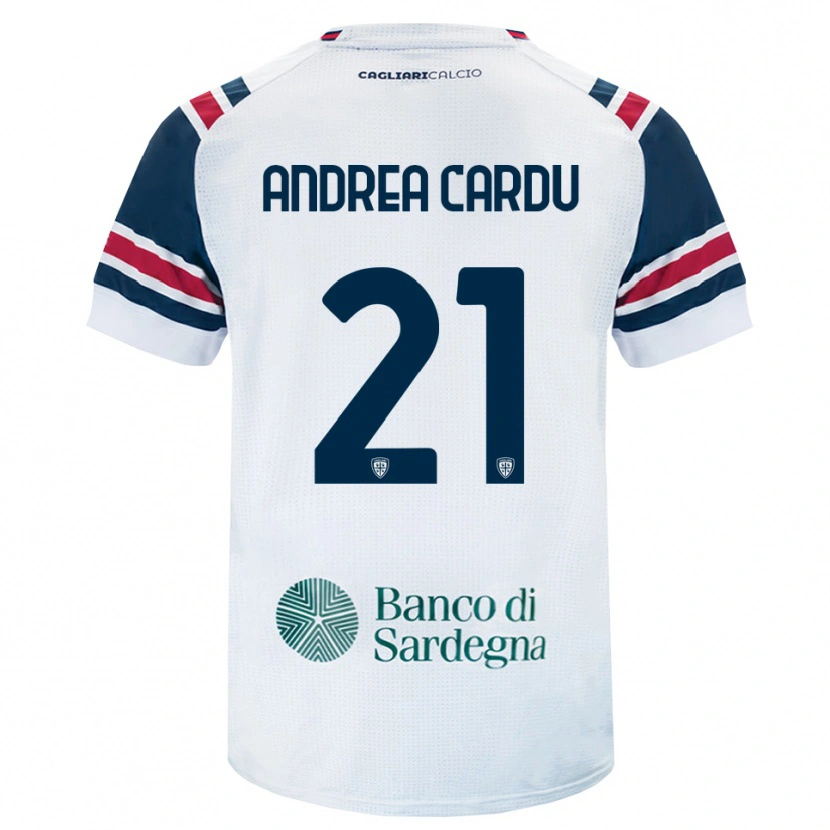 Danxen Damen Giovanni Andrea Cardu #21 Weiß Rot Grün Auswärtstrikot Trikot 2026/27 T-Shirt