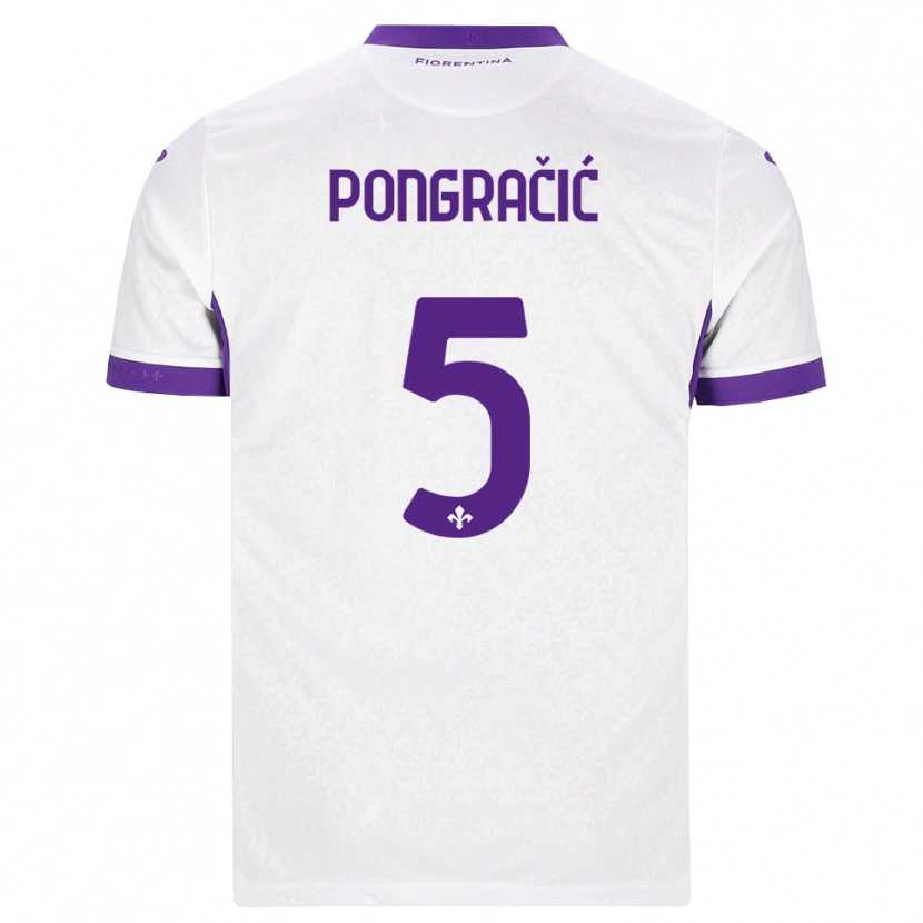 Danxen Damen Marin Pongracic #5 Weiß Lila Auswärtstrikot Trikot 2026/27 T-Shirt