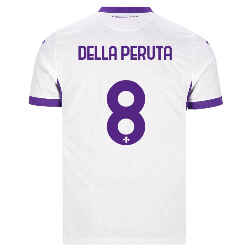 Danxen Damen Victoria Della Peruta #8 Weiß Lila Auswärtstrikot Trikot 2026/27 T-Shirt