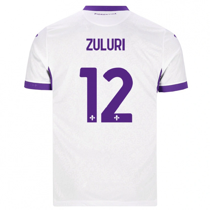 Danxen Damen Athena Zuluri #12 Weiß Lila Auswärtstrikot Trikot 2026/27 T-Shirt