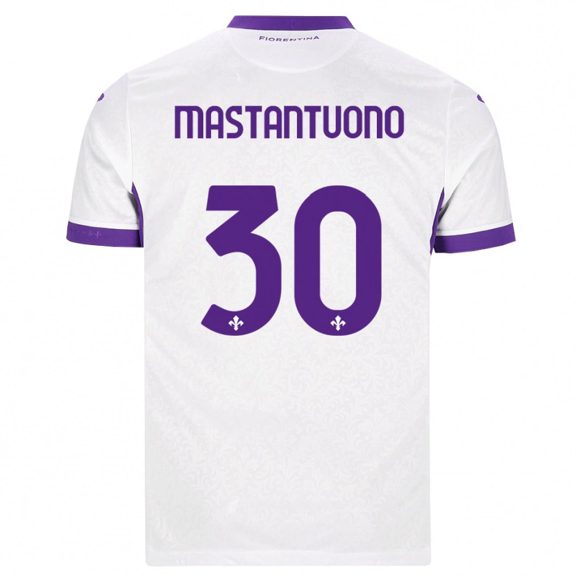 Danxen Damen Franco Mastantuono #30 Weiß Lila Auswärtstrikot Trikot 2026/27 T-Shirt