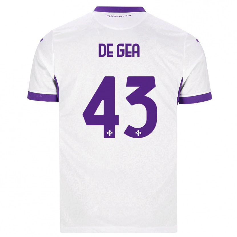 Danxen Damen David De Gea #43 Weiß Lila Auswärtstrikot Trikot 2026/27 T-Shirt