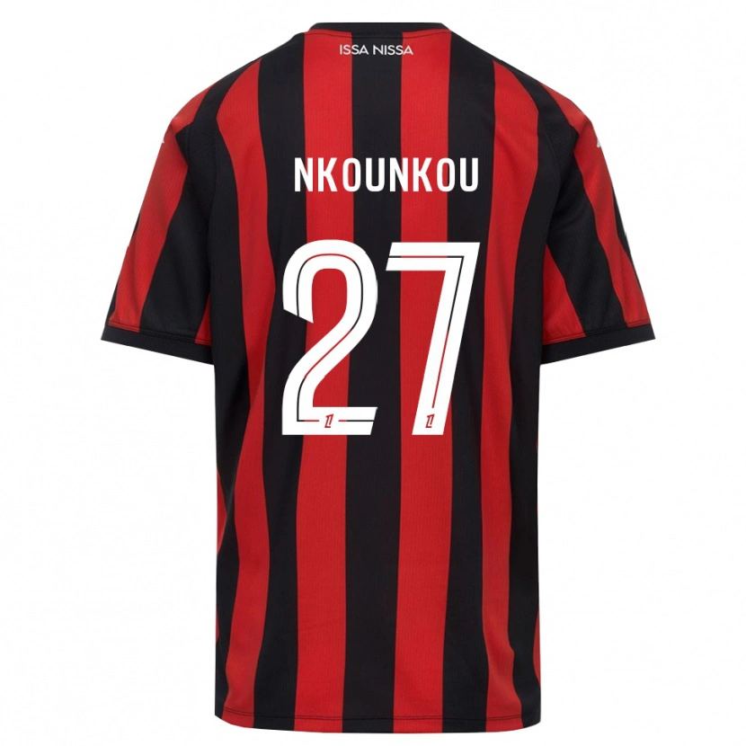 Danxen Damen Niels Nkounkou #27 Rot Schwarz Weiß Heimtrikot Trikot 2026/27 T-Shirt