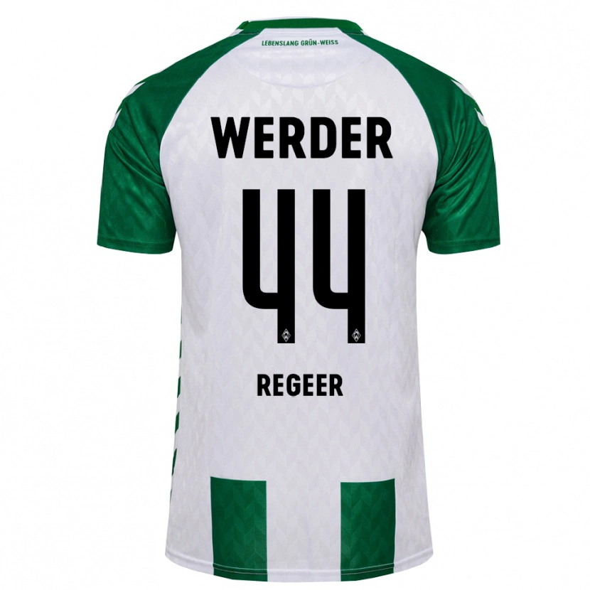 Danxen Kinder Youri Regeer #44 Grün Weiß Heimtrikot Trikot 2026/27 T-Shirt