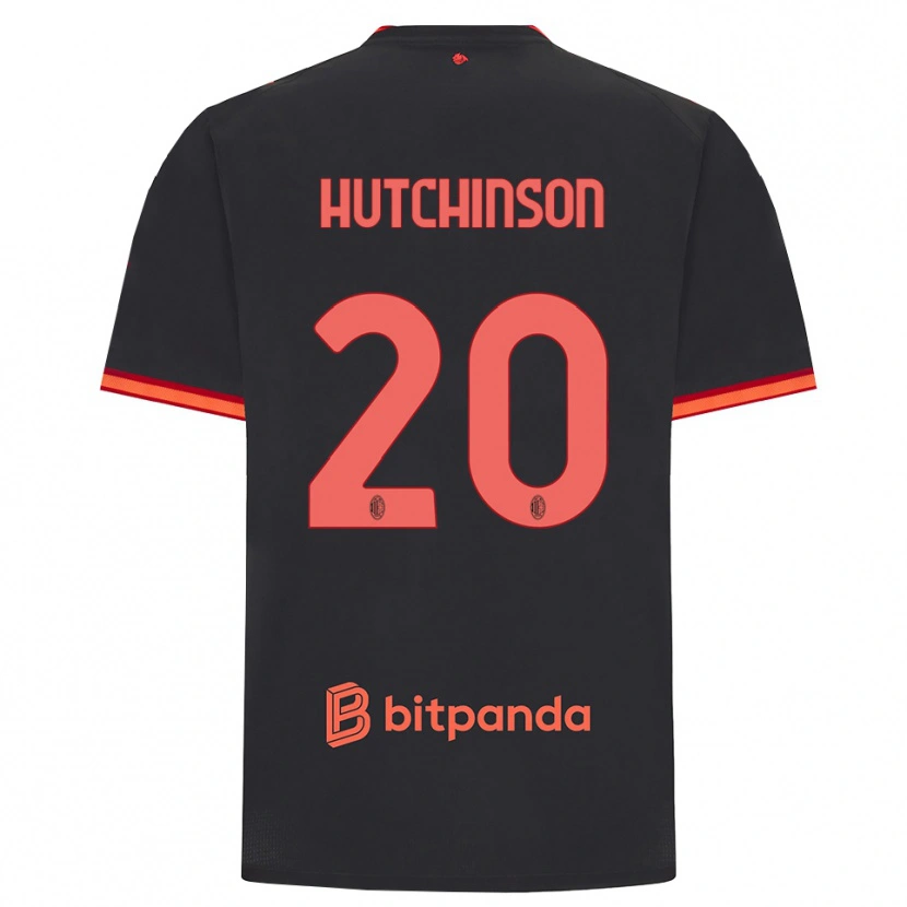 Danxen Kinder Omari Hutchinson #20 Schwarz Rot Ausweichtrikot Trikot 2026/27 T-Shirt