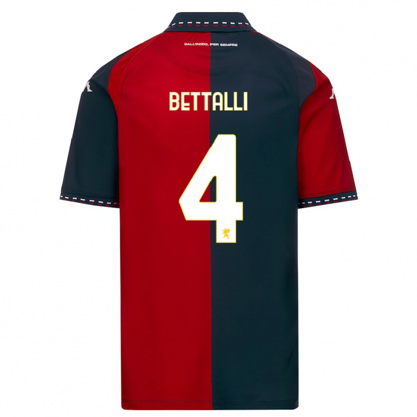 Danxen Kinder Giorgia Bettalli #4 Rot Schwarz Weiß Heimtrikot Trikot 2026/27 T-Shirt