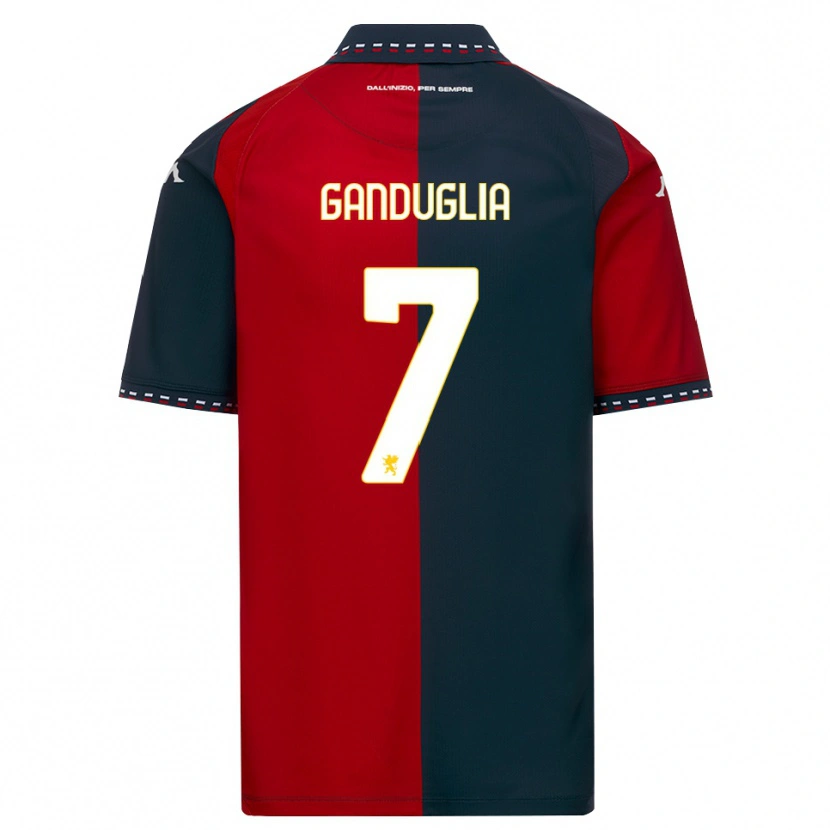 Danxen Kinder Luca Ganduglia #7 Rot Schwarz Weiß Heimtrikot Trikot 2026/27 T-Shirt