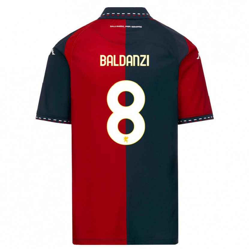 Danxen Kinder Tommaso Baldanzi #8 Rot Schwarz Weiß Heimtrikot Trikot 2026/27 T-Shirt