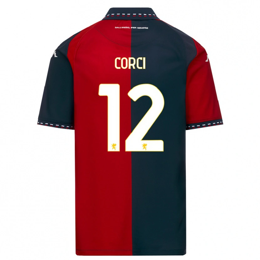 Danxen Kinder Tommaso Corci #12 Rot Schwarz Weiß Heimtrikot Trikot 2026/27 T-Shirt