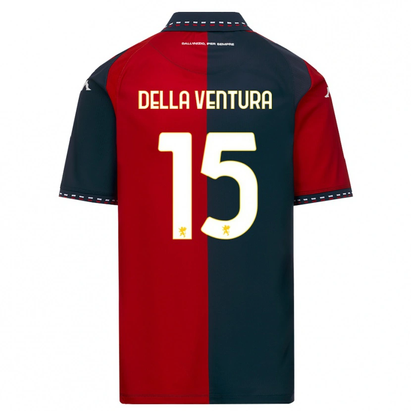 Danxen Kinder Lorenzo Della Ventura #15 Rot Schwarz Weiß Heimtrikot Trikot 2026/27 T-Shirt