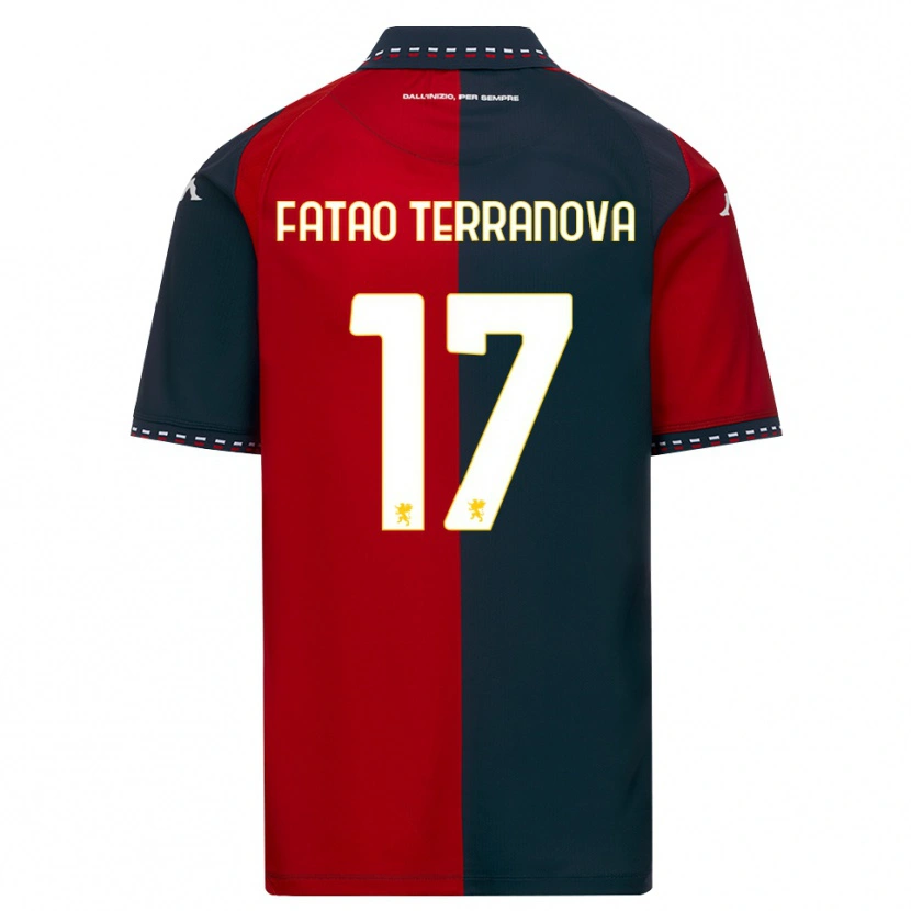 Danxen Kinder Emanuele Fatao Terranova #17 Rot Schwarz Weiß Heimtrikot Trikot 2026/27 T-Shirt