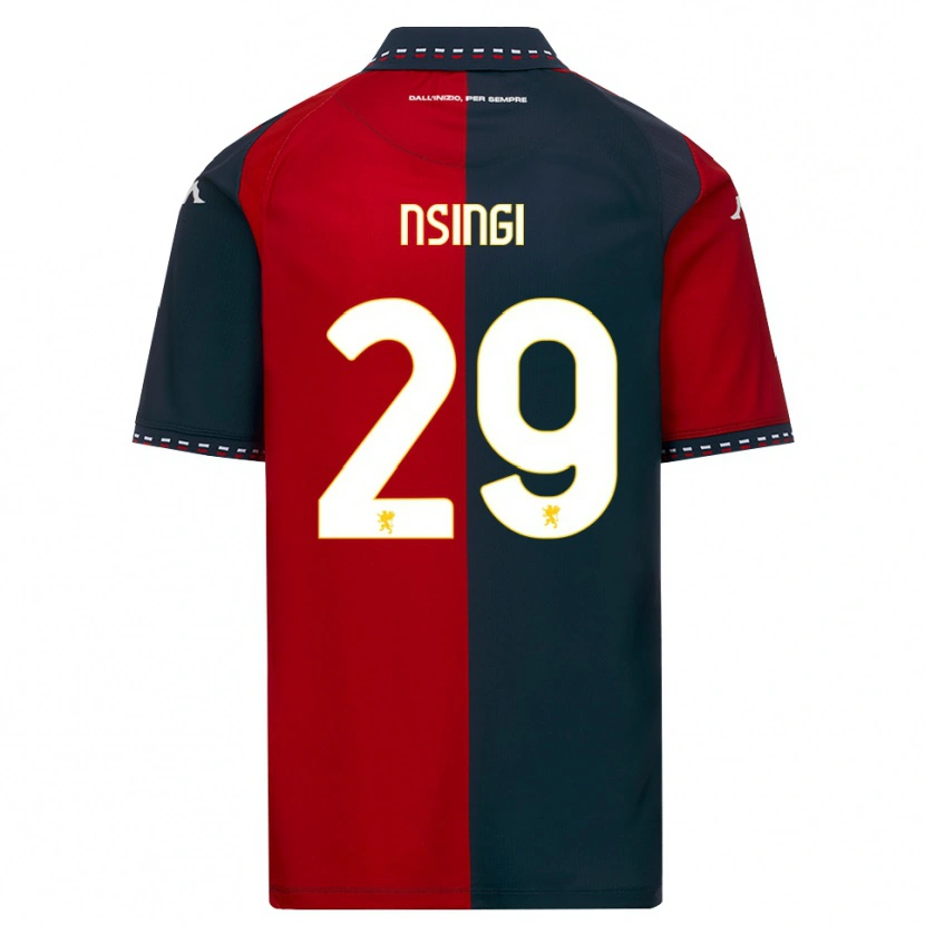 Danxen Kinder Jayden Nsingi #29 Rot Schwarz Weiß Heimtrikot Trikot 2026/27 T-Shirt