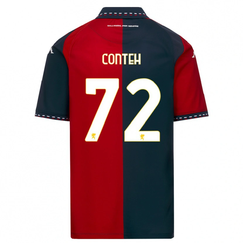 Danxen Kinder Seediya Conteh #72 Rot Schwarz Weiß Heimtrikot Trikot 2026/27 T-Shirt