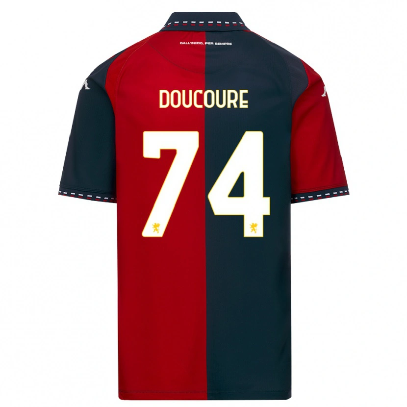 Danxen Kinder Mamedi Doucouré #74 Rot Schwarz Weiß Heimtrikot Trikot 2026/27 T-Shirt