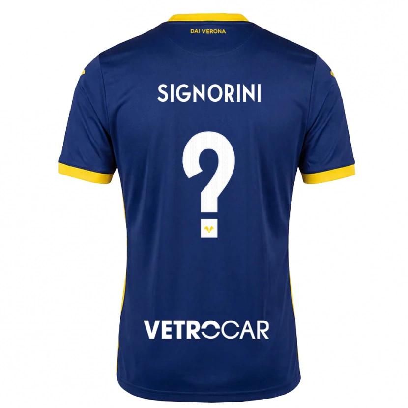 Danxen Kinder Simone Signorini #0 Königsblau Gelb Weiß Heimtrikot Trikot 2026/27 T-Shirt