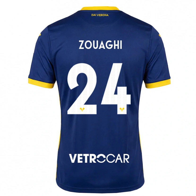 Danxen Kinder Thomas Zouaghi #24 Königsblau Gelb Weiß Heimtrikot Trikot 2026/27 T-Shirt