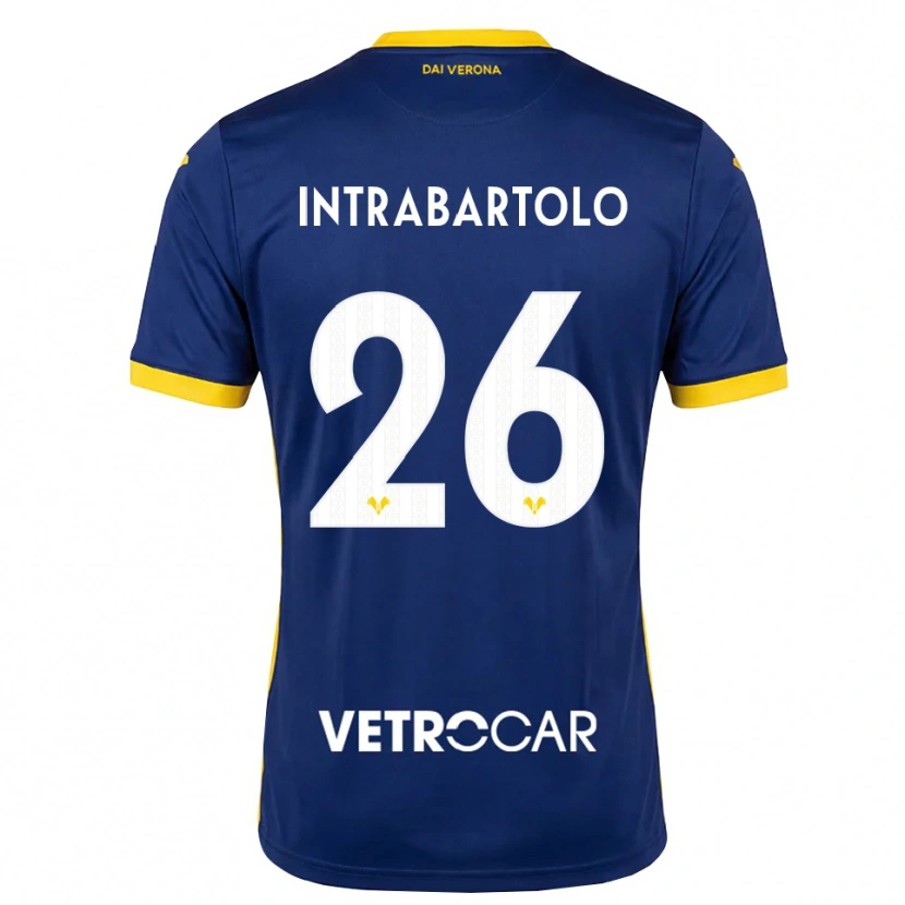 Danxen Kinder Denis Intrabartolo #26 Königsblau Gelb Weiß Heimtrikot Trikot 2026/27 T-Shirt