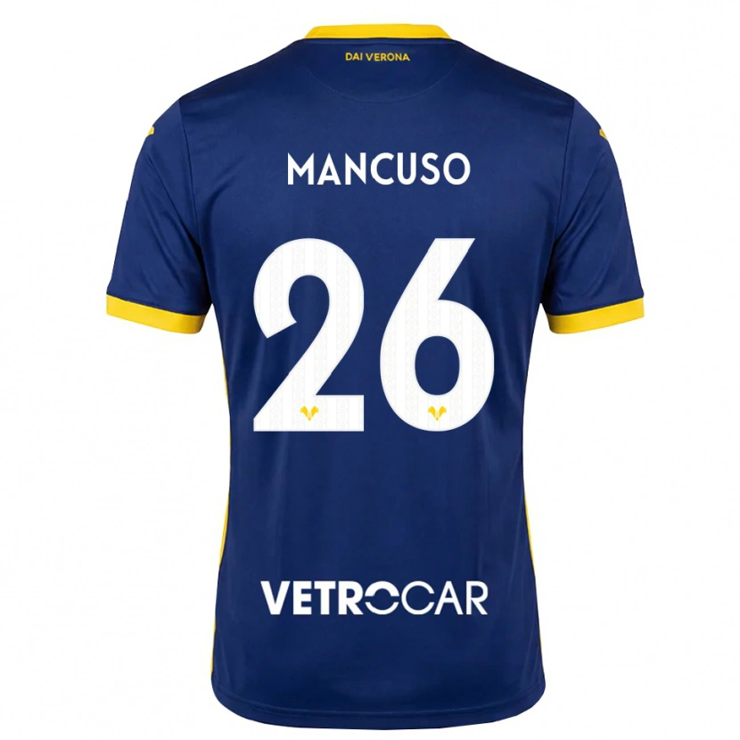 Danxen Kinder Giulia Mancuso #26 Königsblau Gelb Weiß Heimtrikot Trikot 2026/27 T-Shirt