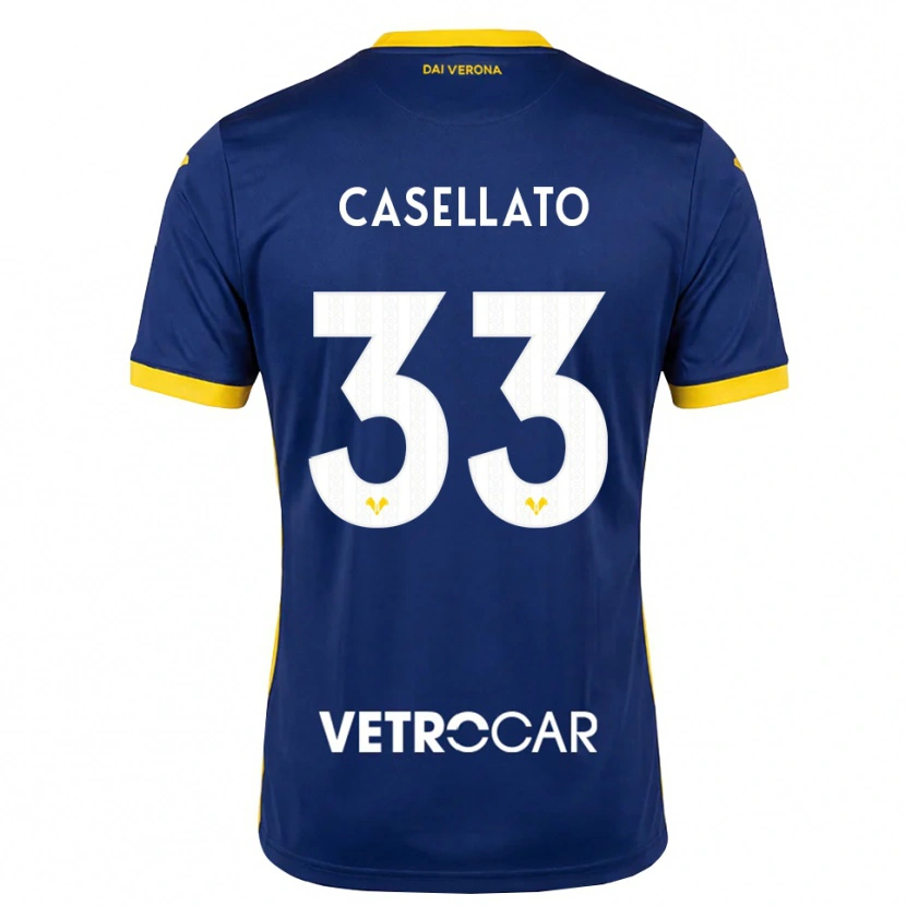 Danxen Kinder Elisa Casellato #33 Königsblau Gelb Weiß Heimtrikot Trikot 2026/27 T-Shirt