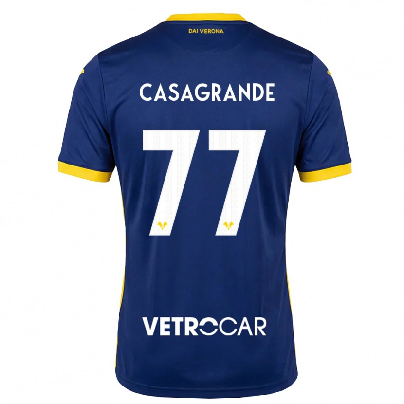 Danxen Kinder Tommaso Casagrande #77 Königsblau Gelb Weiß Heimtrikot Trikot 2026/27 T-Shirt