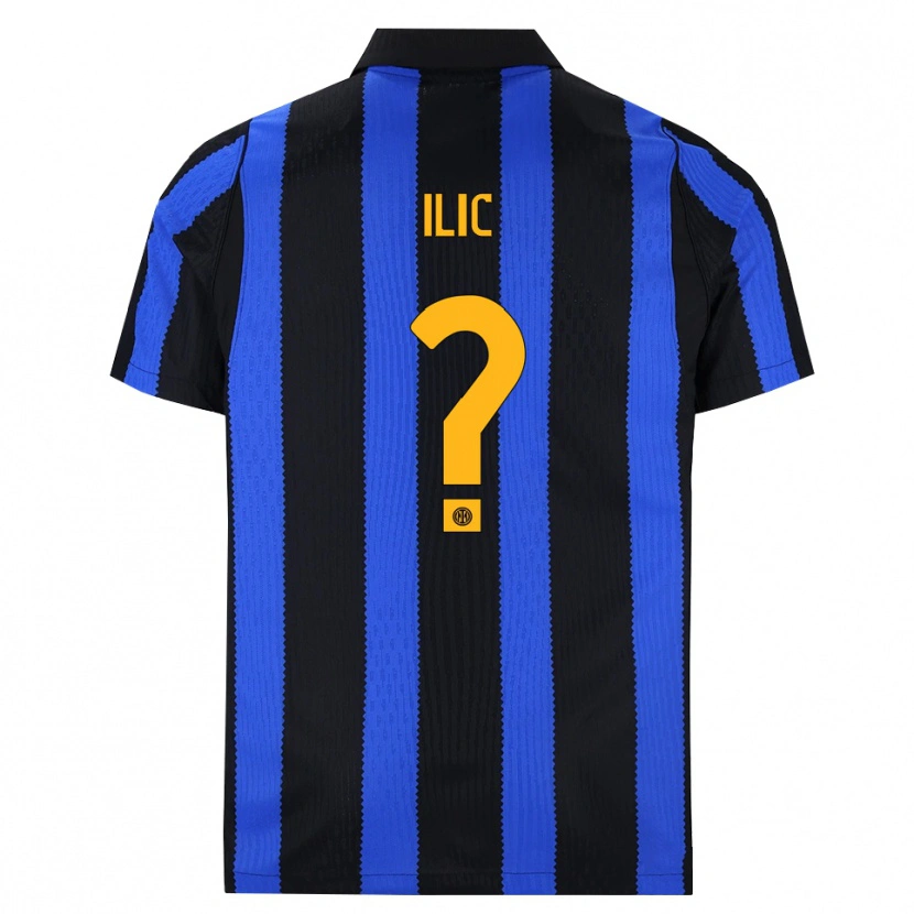 Danxen Kinder Novak Ilic #0 Schwarz Blau Gelb Heimtrikot Trikot 2026/27 T-Shirt