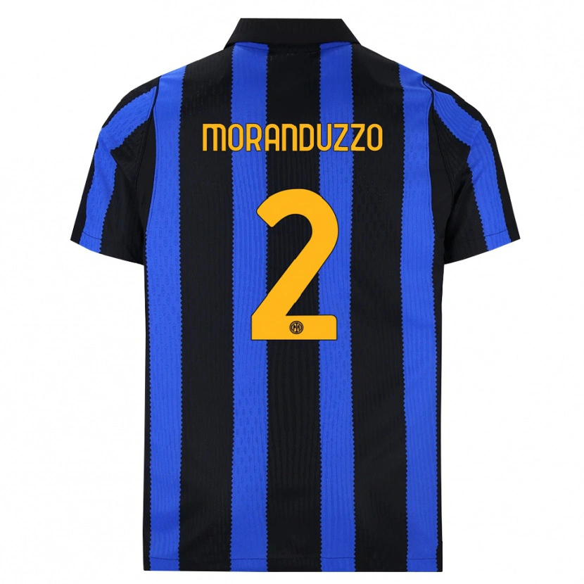 Danxen Kinder Nicolo Moranduzzo #2 Schwarz Blau Gelb Heimtrikot Trikot 2026/27 T-Shirt