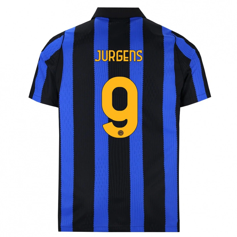 Danxen Kinder Oliver Jurgens #9 Schwarz Blau Gelb Heimtrikot Trikot 2026/27 T-Shirt