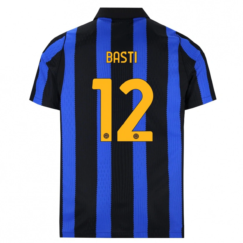 Danxen Kinder Matteo Basti #12 Schwarz Blau Gelb Heimtrikot Trikot 2026/27 T-Shirt