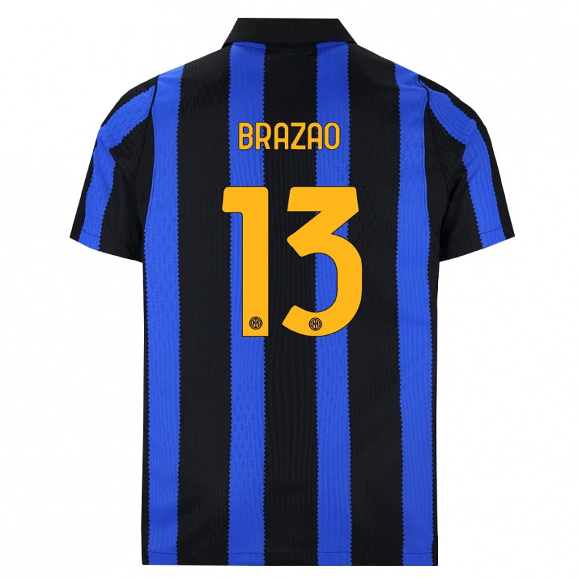 Danxen Kinder Gabriel Brazao #13 Schwarz Blau Gelb Heimtrikot Trikot 2026/27 T-Shirt