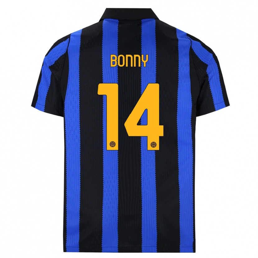 Danxen Kinder Ange-Yoan Bonny #14 Schwarz Blau Gelb Heimtrikot Trikot 2026/27 T-Shirt